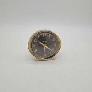 Westclox Model 1158056 Travel Alarm BABY BEN White Gold Glow In TheDark Untested